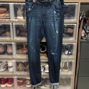 Kancan dark washed distressed jeans. Style is Los Angeles. Size 11/29